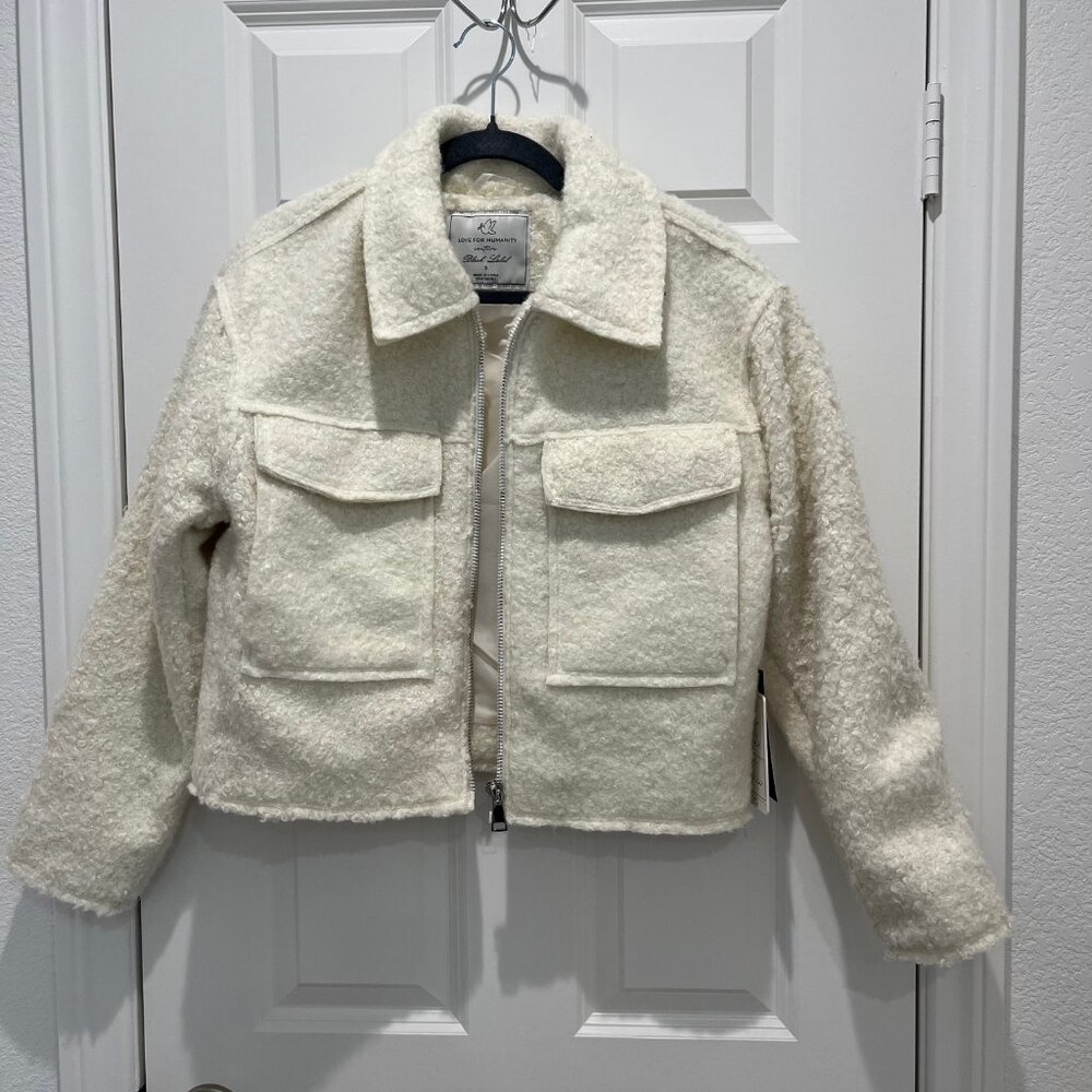 Crop Coat Cream Color